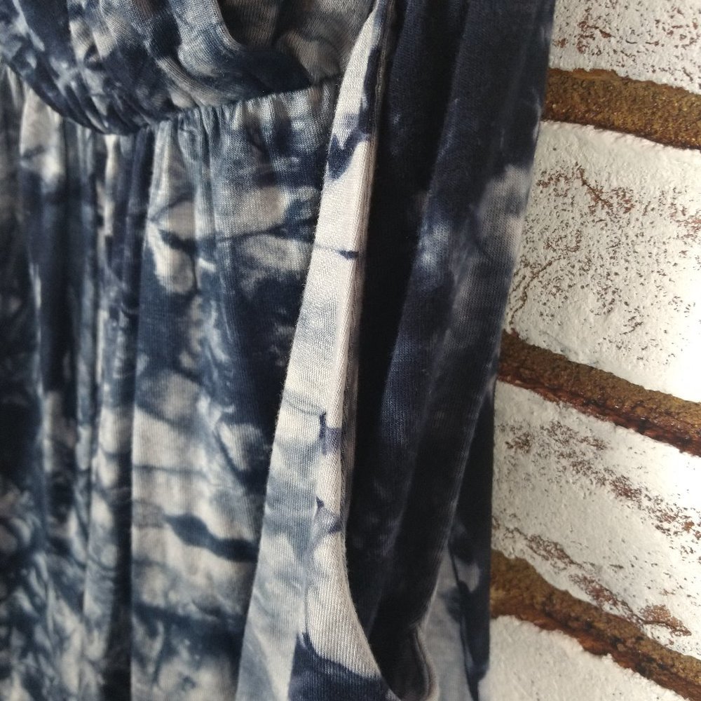 Ginger G Tie Dye ROMPER Blue & White Sz M - Picture 4 of 8